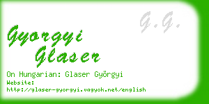 gyorgyi glaser business card